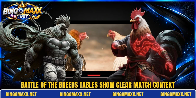 Battle of the Breeds tables show clear match context