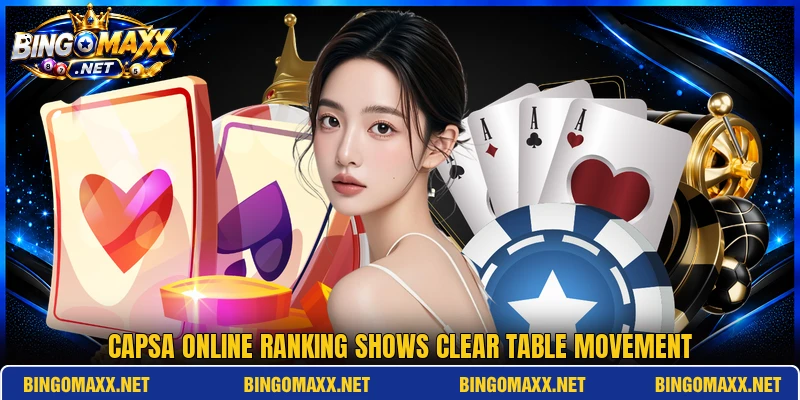 Capsa online ranking shows clear table movement