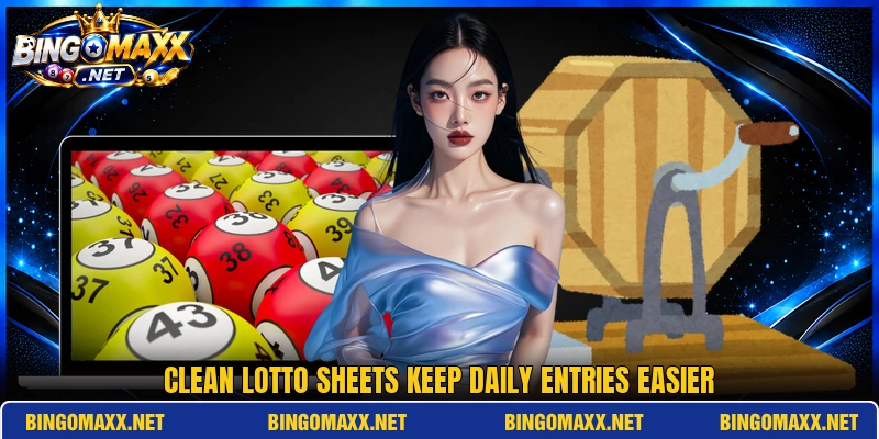 Clean lotto sheets keep daily entries easier