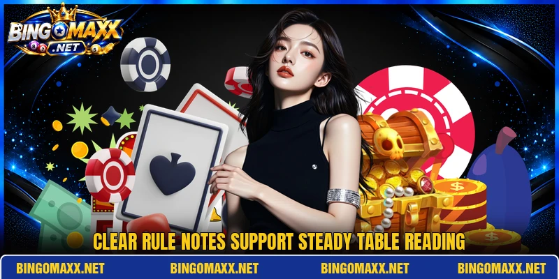Clear rule notes support steady table reading Clear rule notes support steady table reading