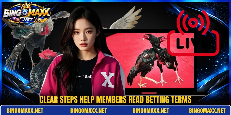 Clear steps help members read betting terms