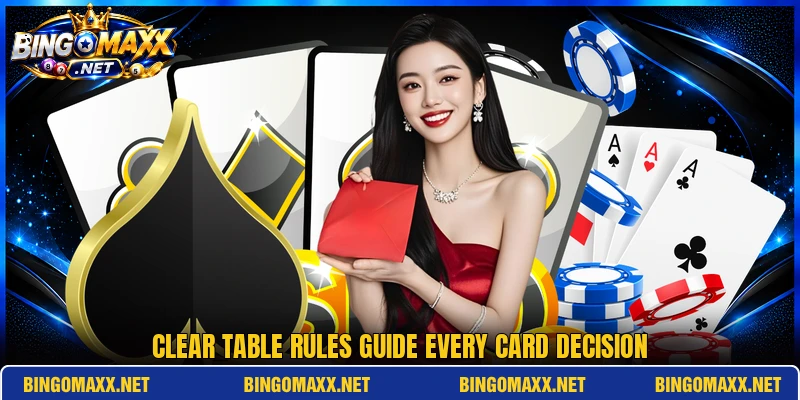 Clear table rules guide every card decision