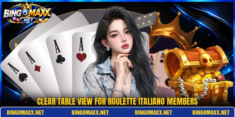 Clear table view for roulette italiano members Clear table view for roulette italiano members