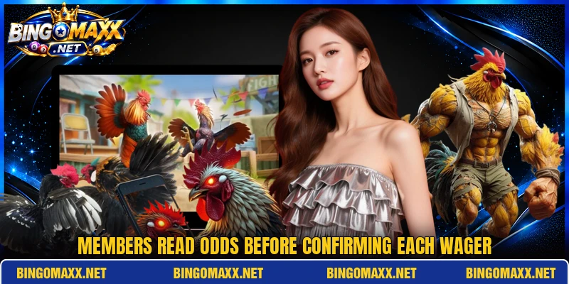 Members read odds before confirming each wager