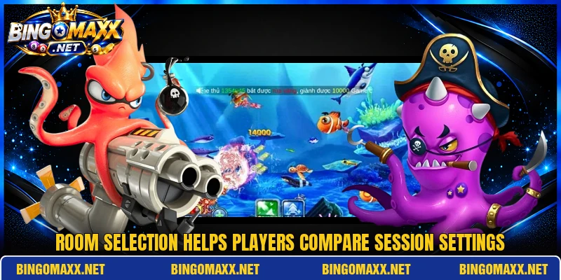 Room selection helps players compare session settings Room selection helps players compare session settings